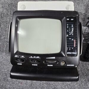 Vintage Memorex 5.5" Portable TV AM/FM Radio MT0550 3-Way Power Boxed TESTED‎